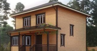 Двухэтажный дом из бруса в Урае от Строй-Урй - строительство от 133965 руб.