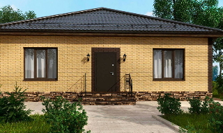 Проекты одноэтажных домов из кирпича | Строй-Урй - Урай от 3607 рублей